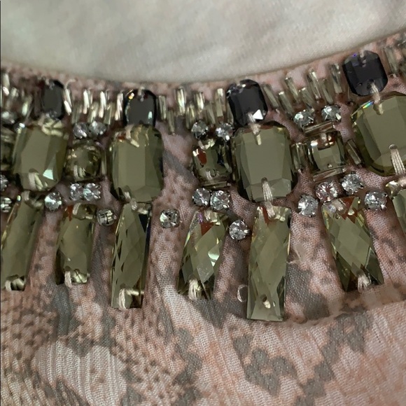 Cache Pink Beaded Snake Print Sleeveless Blouse Small - Picture 9 of 12